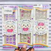 Nails Children Acrylic Fake Nails, Lightweight, Long Lasting, Easy to Use -Multi (Nails Children, 144pcs ) PACKAGE INCLUDED : 12Nails 1pkt –  12 small pkt  = 144 pcs  nail .